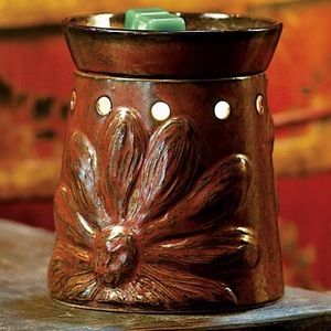 Scentsy Boho Chic Electric Wax Warmer Bulb Wax Bar Blond Wood & Moonflower NIB